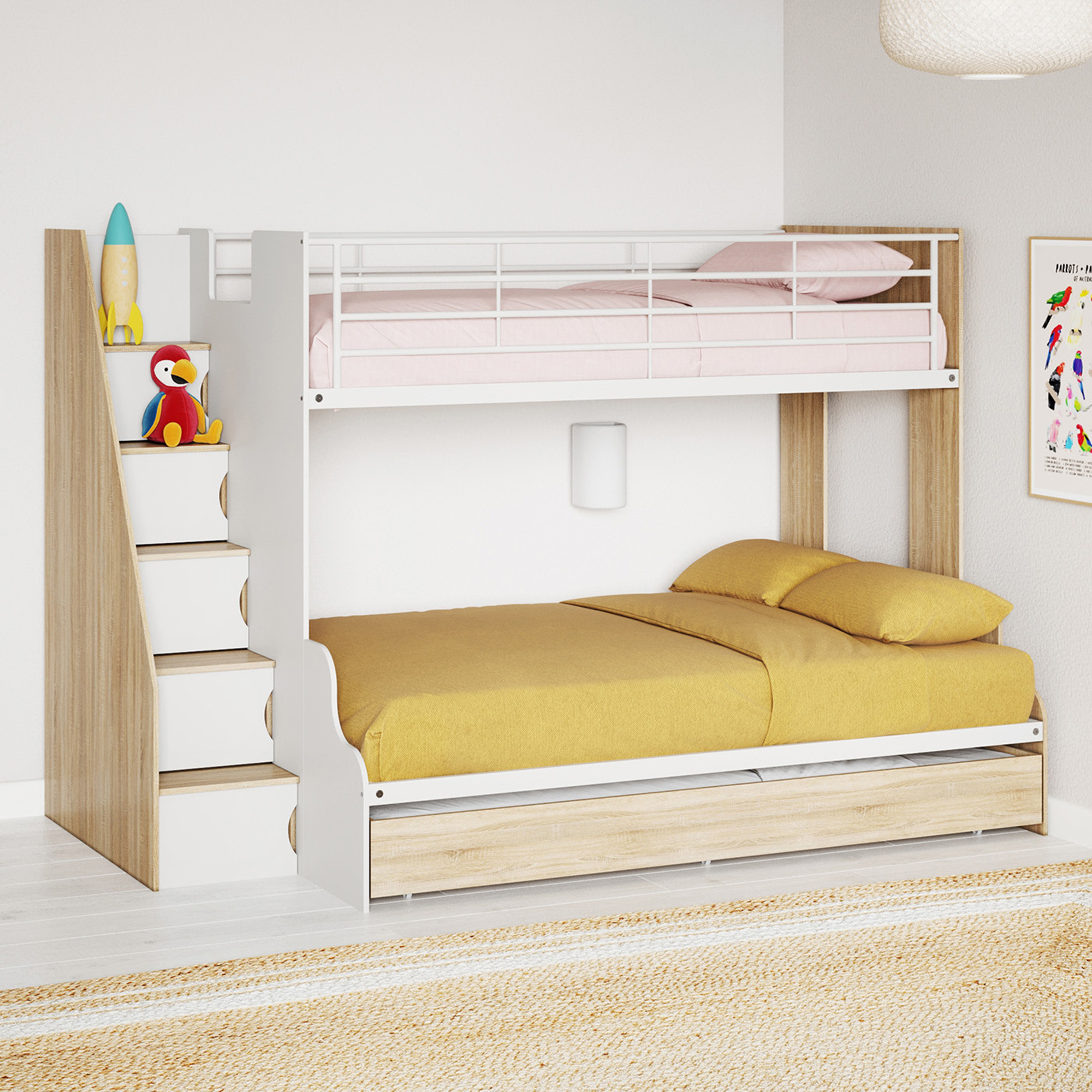 Bunk Beds With Trundle And Stairs New Arrivals with regard to How to Choose the Perfect Bunk Bed with Trundle and Stairs for Your Home