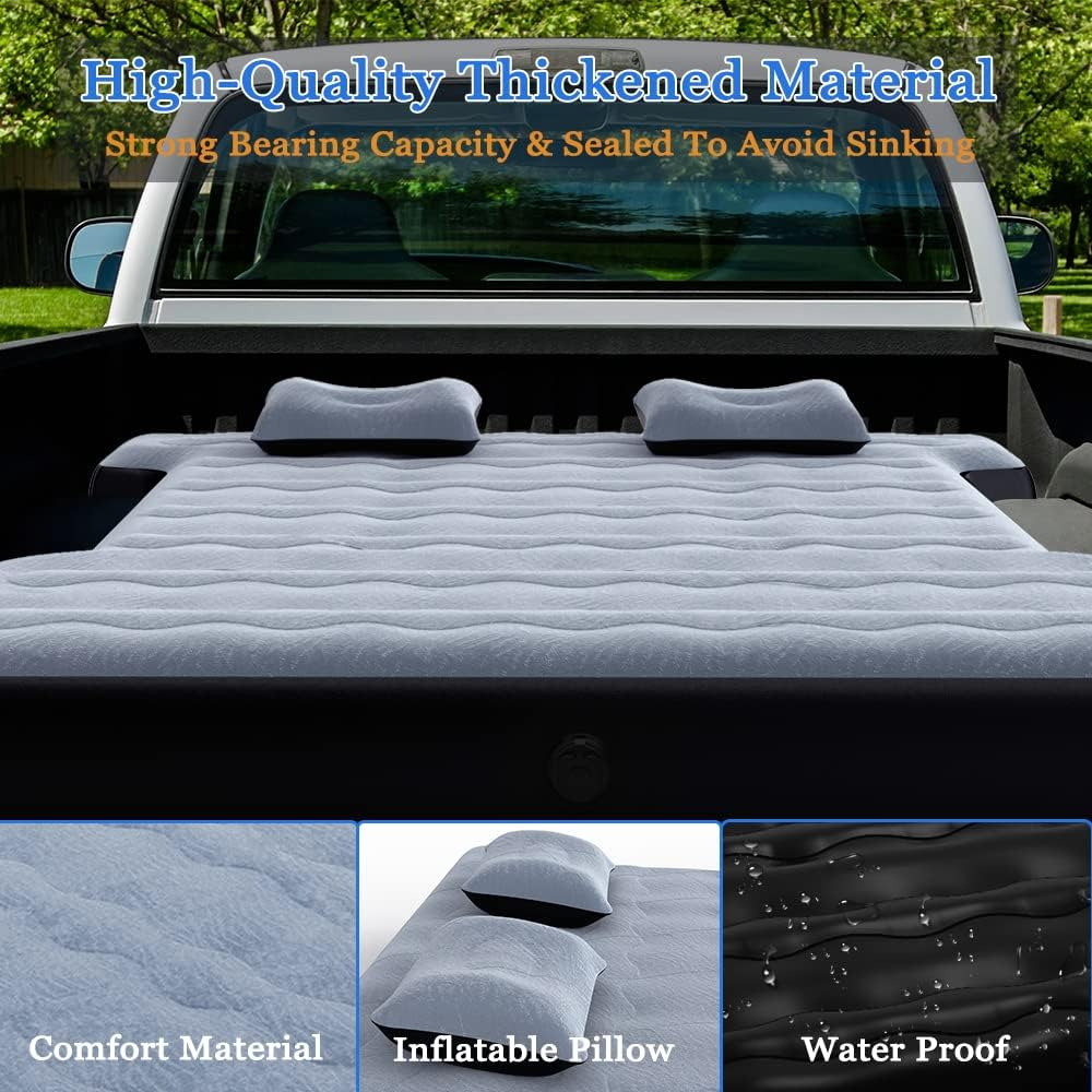 Camping Pickup Truck Bed Air Mattress Air Bed With Inflatable Pillow ... pertaining to Blow Up Mattress For Truck