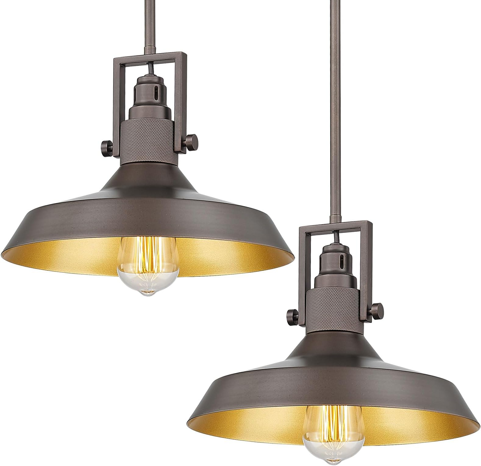 Darkaway 11.8Inch Industrial Pendant Light Fixtures Ceiling Hanging ... with regard to Oil Rubbed Bronze Pendant Lights