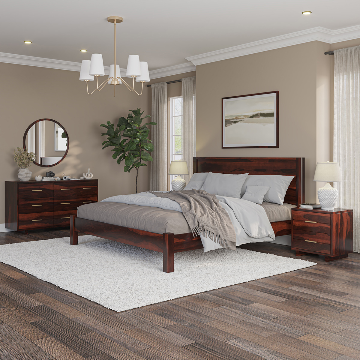 Dawlish Modern Solid Wood Bedroom Set | Shop In King, Queen & Full Sizes regarding Understanding the craftsmanship behind solid wood bedroom sets king size