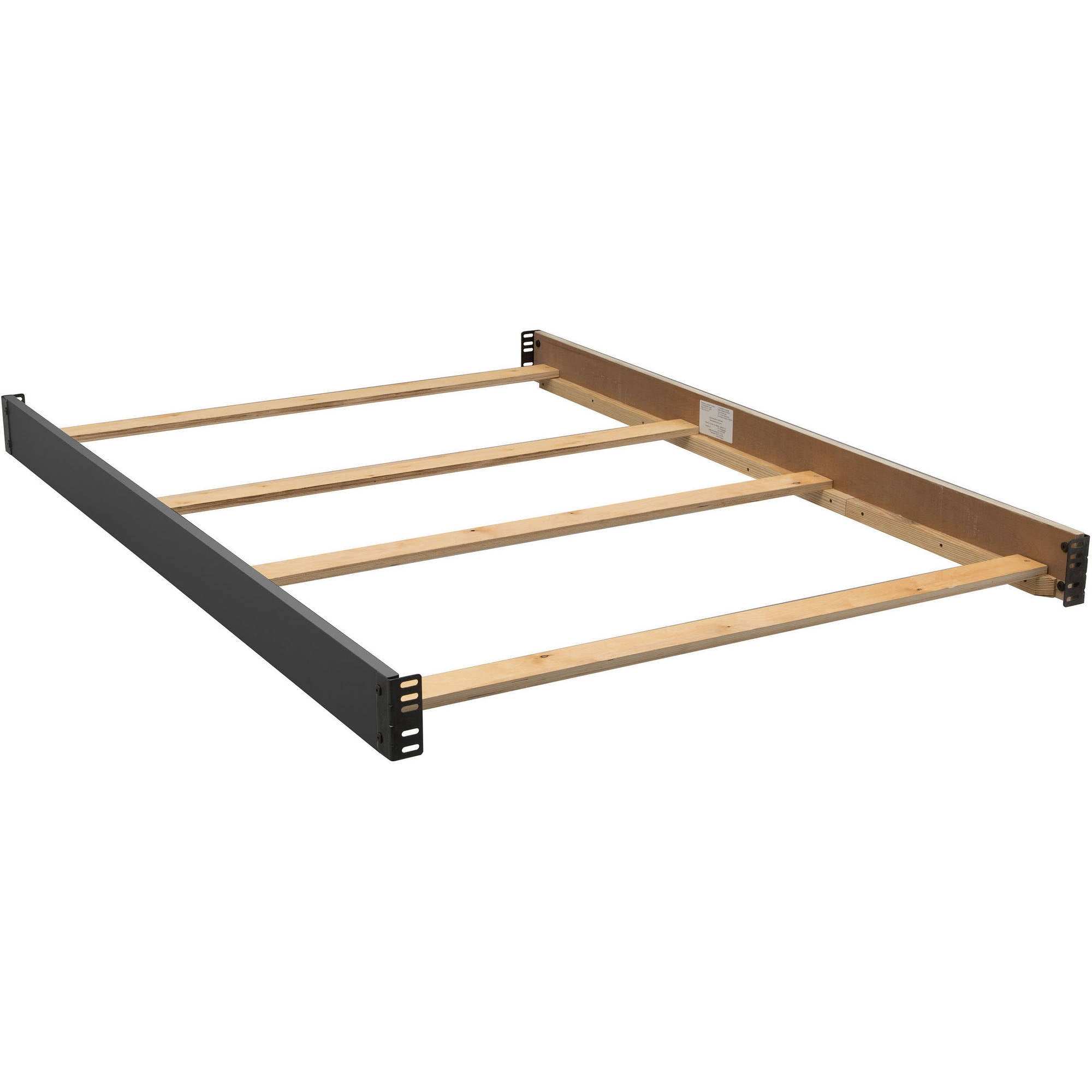 Delta Children Wooden Full-Size Bed Rails 0050, Charcoal Grey - Walmart.com intended for Bed Rails For Full Size Bed