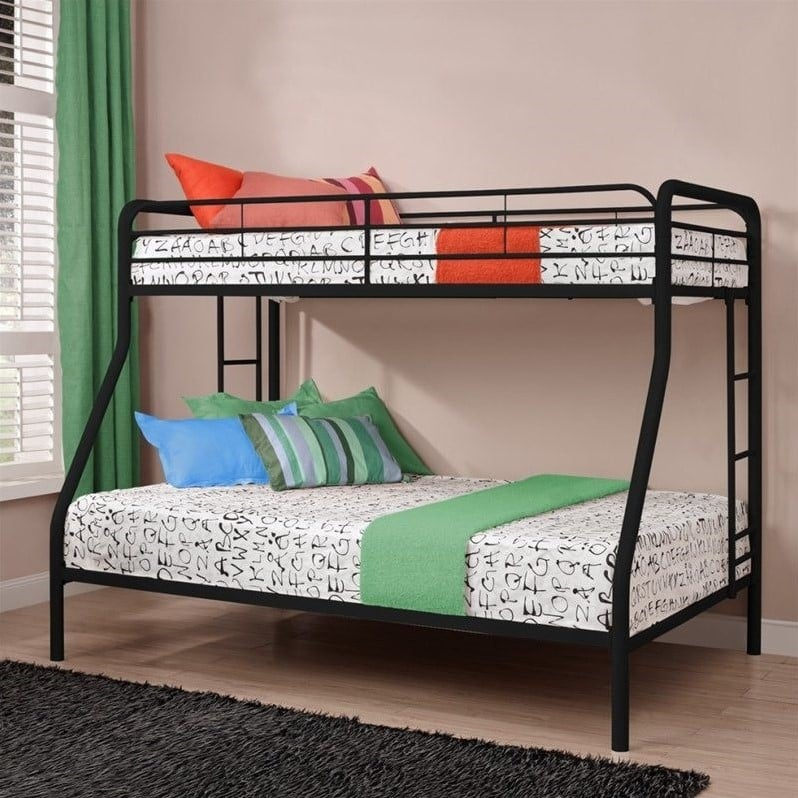 Dhp Metal Twin Over Full Bunk Bed In Black | Cymax Business regarding Designing Smart: Creative Solutions for Metal Twin Over Full Bunk Bed Layouts
