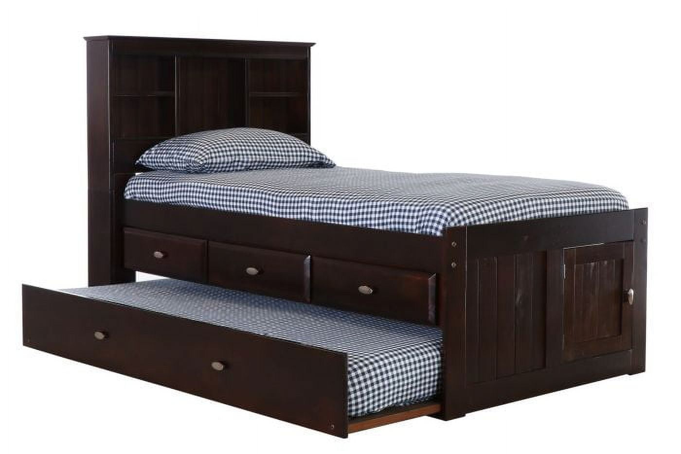 Discovery World Furniture - Twin Size Bed With Headboard Bookcase & 12 ... regarding Twin Bookcase Bed With Trundle