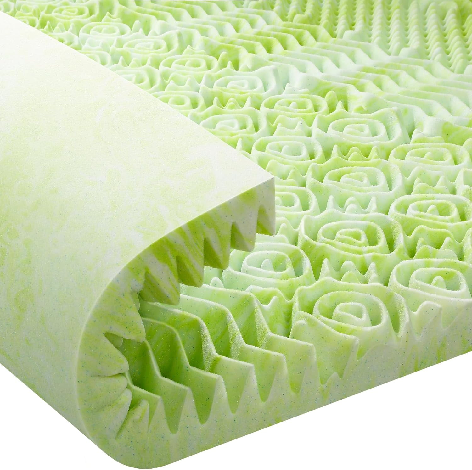 Egg Crate Mattress Topper Twin, 7-Zone Twin Mattress Topper For Back ... intended for Twin Egg Crate Foam Mattress Topper