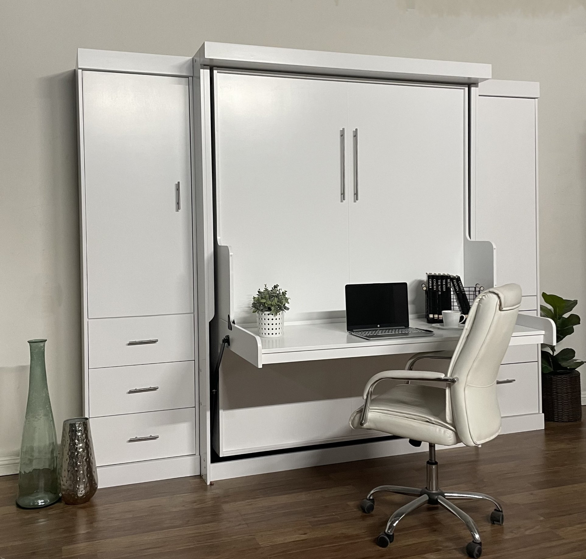 Euro Vertical Desk Bed | Wallbeds N More Austin | Texas Murphy Wall Beds with regard to Smart storage solutions that blend comfort and productivity in modern homes