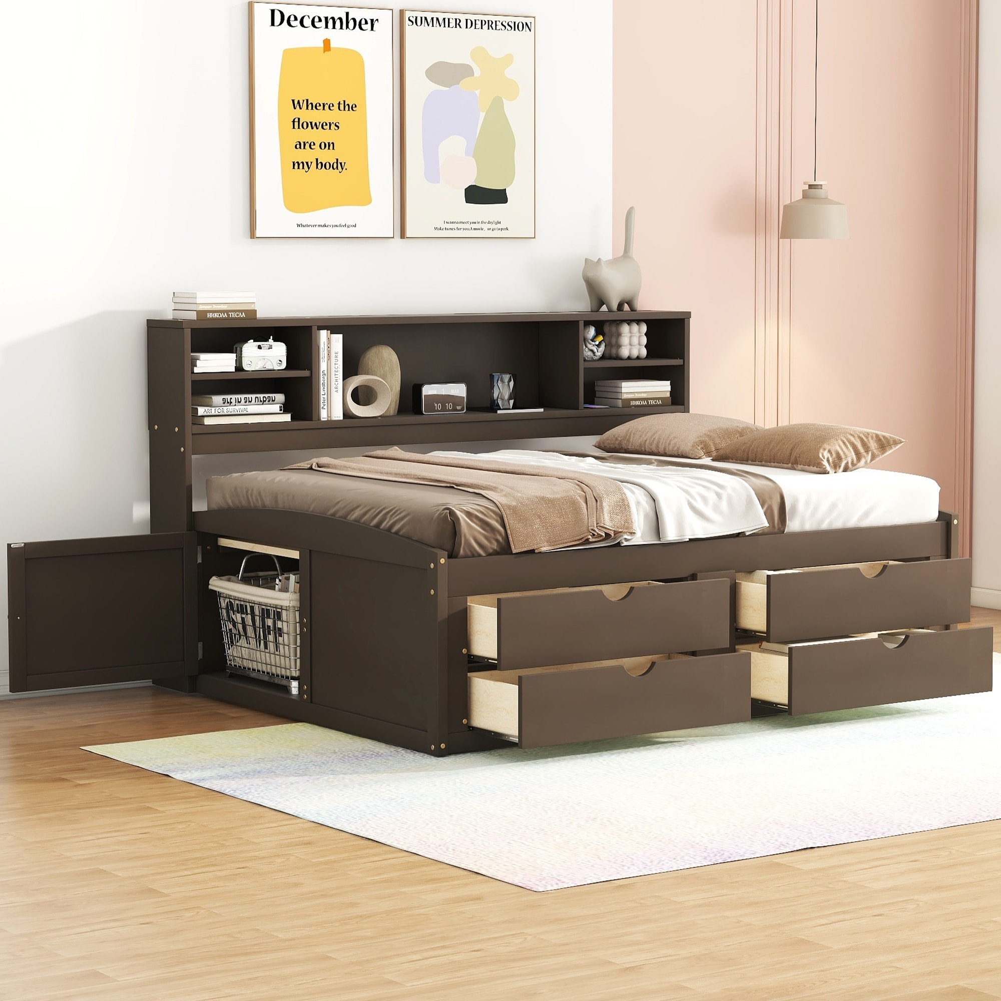 Full Size Storage Bed Beds - Bed Bath & Beyond pertaining to Storage Beds Full Size With Drawers
