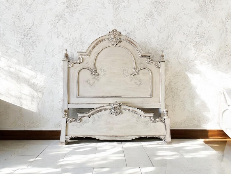 Handmade French Country King Bed ,Solid Wood King Headboard, Master ... inside French Country King Size Bed