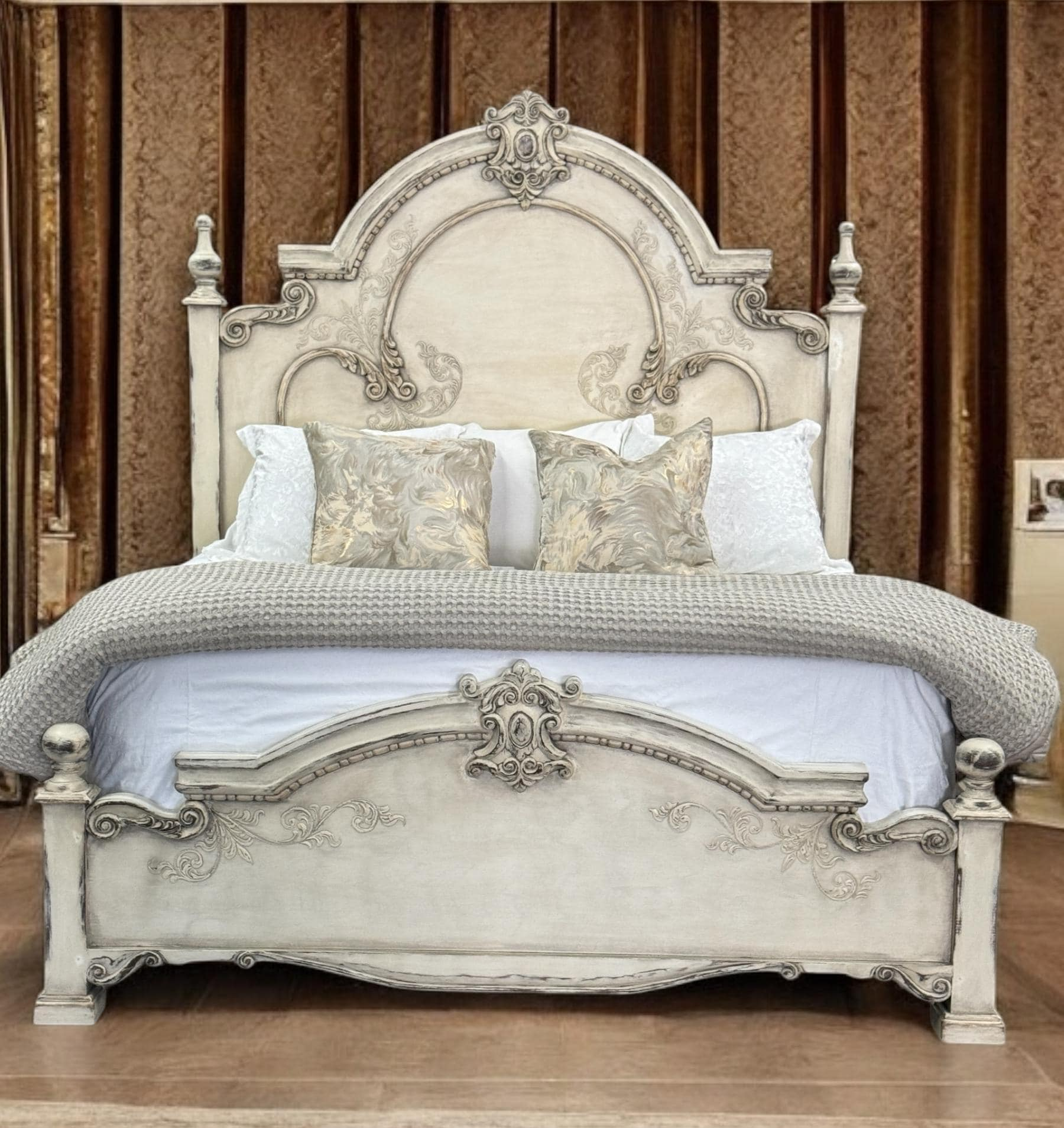 Handmade French Country King Bed ,Solid Wood King Headboard, Master ... pertaining to Understanding the timeless appeal of french country king size beds