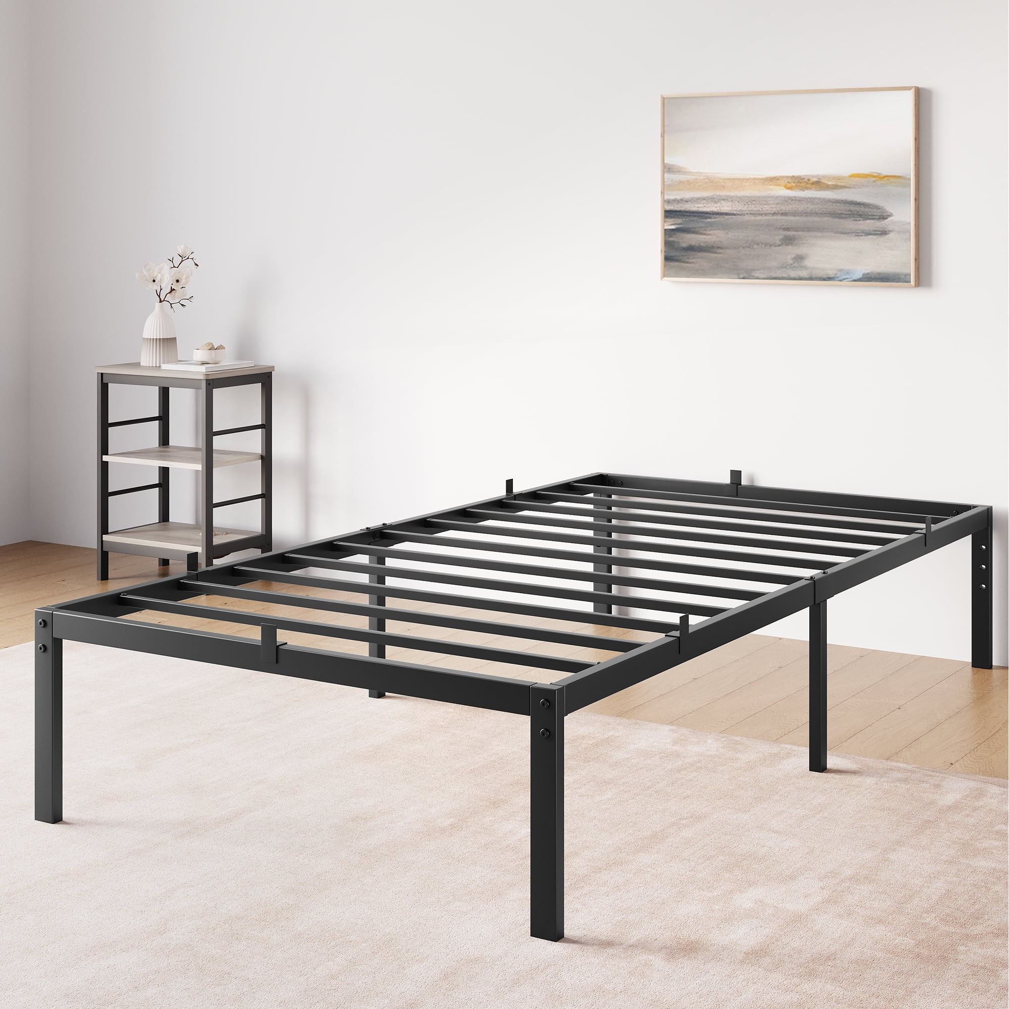 Heavy Duty Metal Bed Frame,Platform Bed Frame With Storage Under Bed No ... within Heavy Duty Metal Bed Frame King