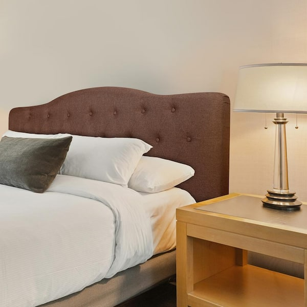 Homestock Espresso Headboards For Full Size Bed, Upholstered Button ... for Free Standing Headboards For Adjustable Beds