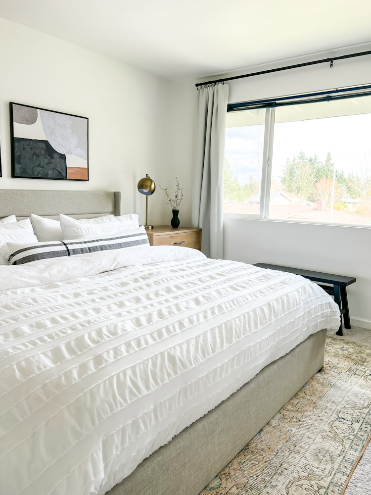 How I Fit A King Size Bed In My Small Bedroom And How You Can Too ... in Small Bedroom With King Size Bed Ideas