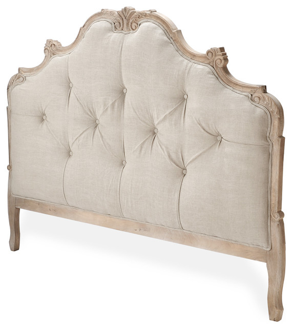 Julianna Natural Oak French Country Queen Headboard - Traditional ... inside Understanding the timeless appeal of french country king size beds