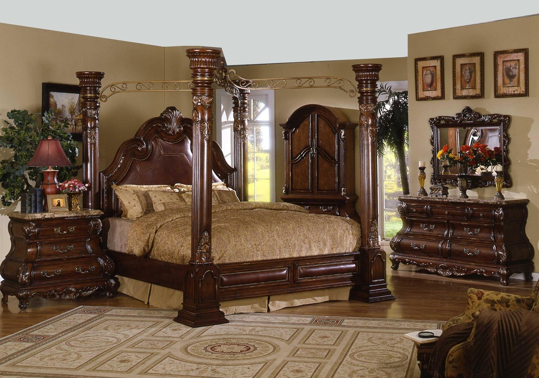 King Size Four Poster Bedroom Set At Ruby Dougharty Blog in Poster Bedroom Sets King Size
