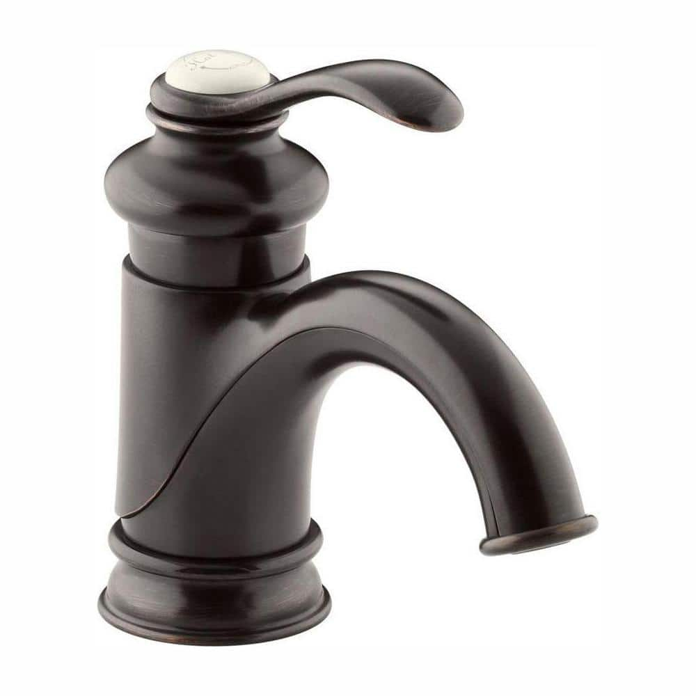 Kohler Fairfax Single Hole Single Handle Mid-Arc Bathroom Vessel Sink ... regarding The timeless appeal of oil rubbed bronze single hole bathroom faucets in modern design