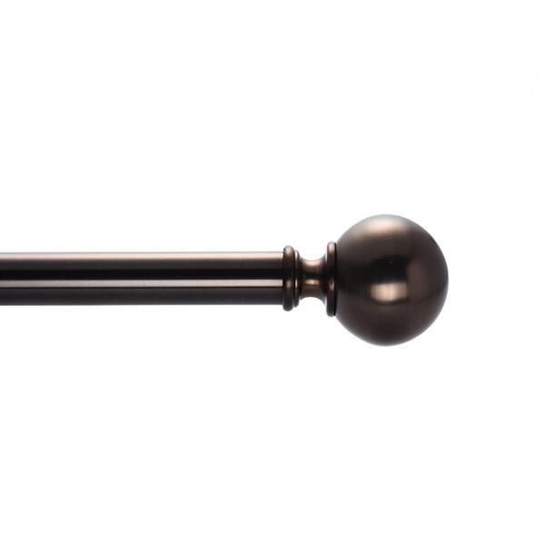 Lumi 36 In. - 72 In. Adjustable Single Curtain Rod 1 In. Dia. In Oil ... regarding How to choose the perfect oil rubbed bronze rod for your window treatment