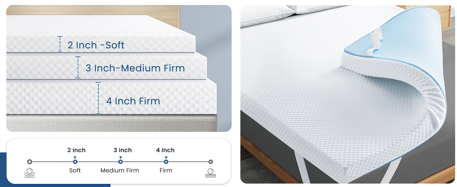 Maxzzz Memory Foam Mattress Topper, 4 Inch Twin Gel Infused Foam Bed ... inside Seasonal Tips for Maintaining Your 4 Inch Foam Mattress Topper