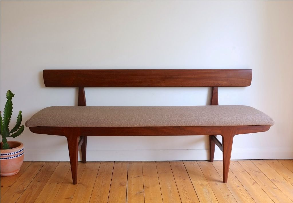 Mid Century Modern Bedroom Storage Bench - This Example Retains Its ... with Mid Century Modern Bed Bench