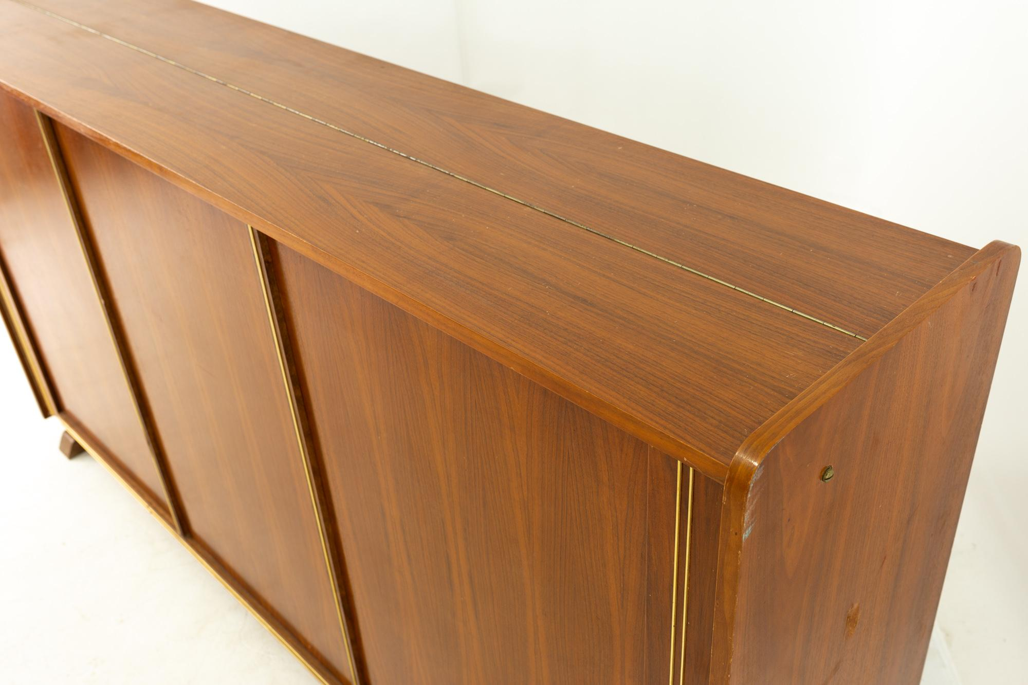 Midcentury Walnut And Brass Full Murphy Bed At 1Stdibs | Mid Century ... with regard to Mid Century Modern Murphy Bed