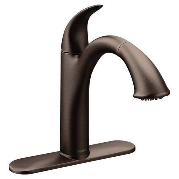 Moen Camerist Single-Handle Pull-Out Sprayer Kitchen Faucet In Oil ... with How to choose the right moen oil rubbed bronze faucet for your kitchen renovation