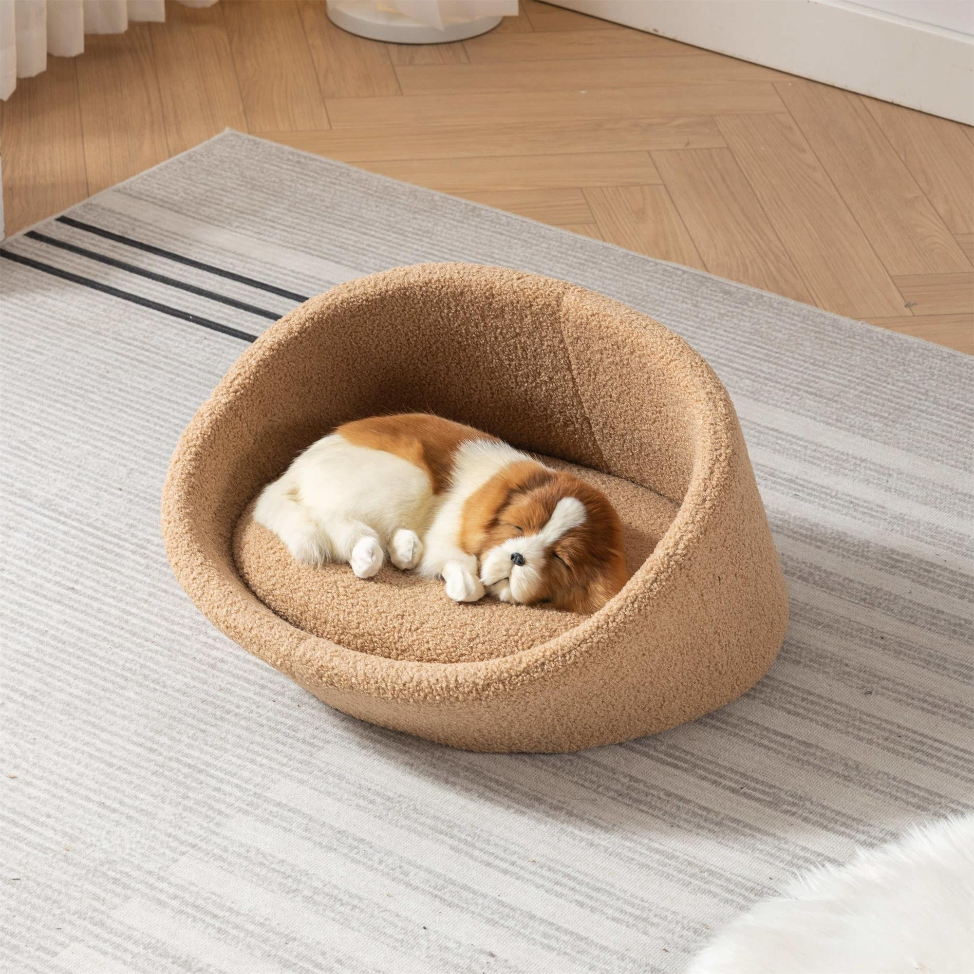 Pefilos 21" Stylish Pet Sofa Bed With Solid Wood Frame, Cashmere Cover ... with Sweet Treats and Soft Beds: Creating the Ultimate Experience for Your Dog