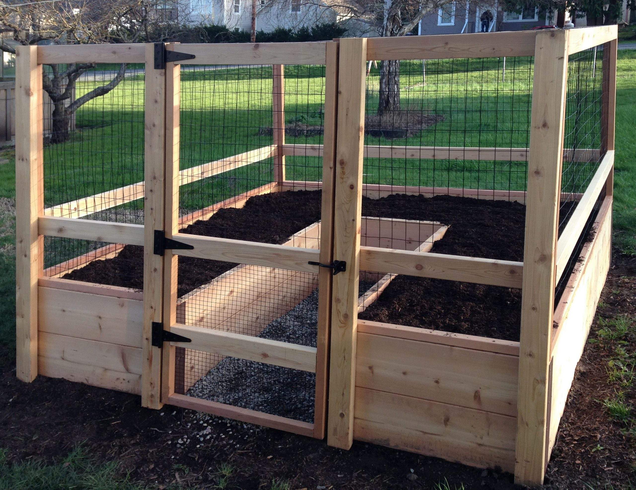 Prefab Fences Deer Proof Deer Proof Cedar Complete Raised Garden Bed pertaining to Deer Proof Raised Garden Beds