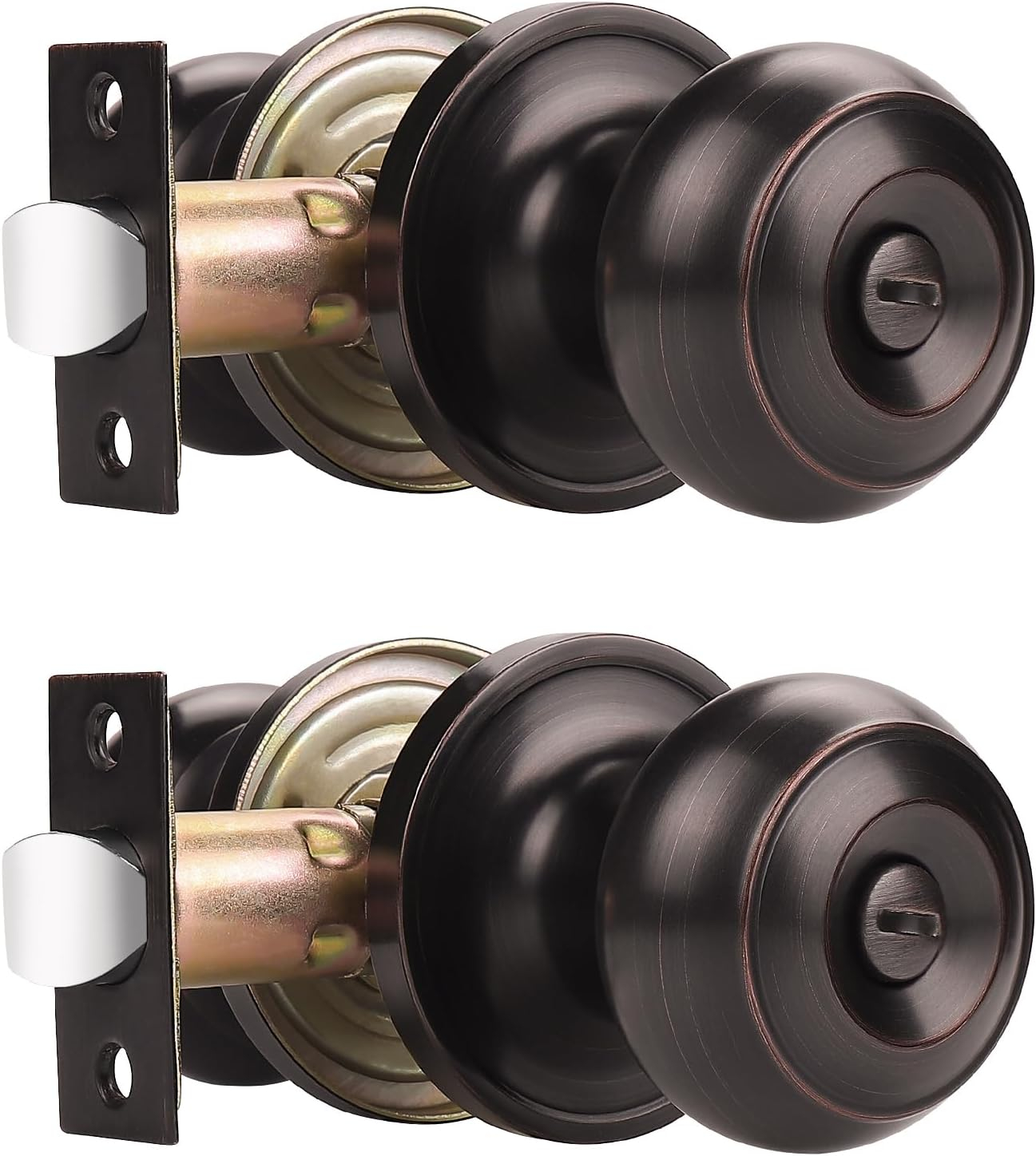 Probrico Oil Rubbed Bronze Door Knobs With Lock, Bedroom Door Lock ... within Oil Rubbed Bronze Door Knobs Interior