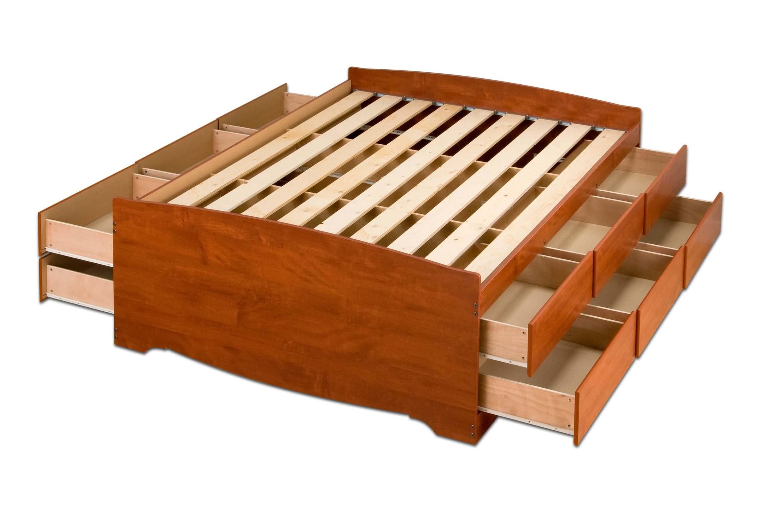 Queen Tall Platform Storage Bed (12 Drawers) By Prepac inside Queen Platform Bed With Storage Drawers