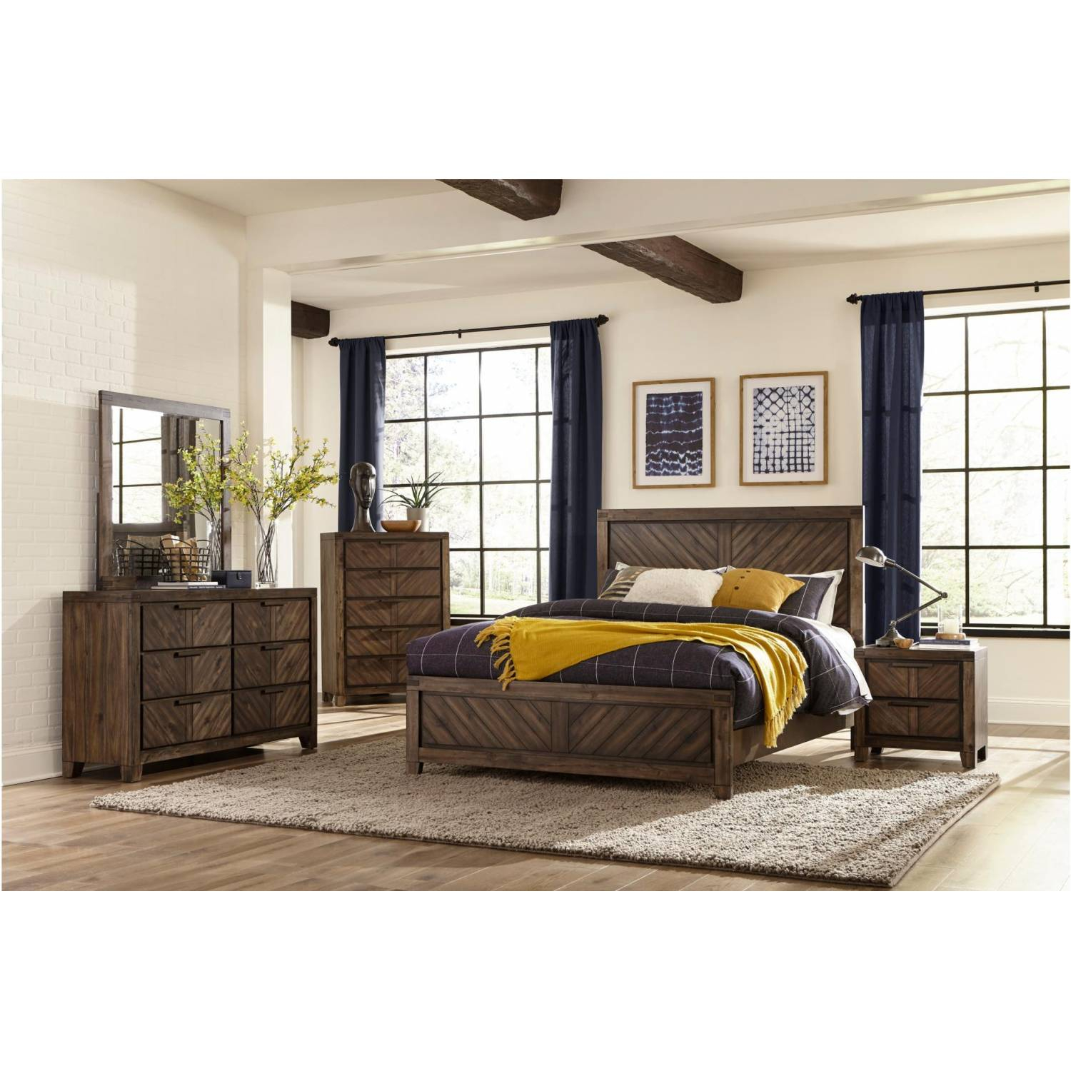 Rustic King Bedroom Set - Signature Design By Ashley Naydell 4 Piece ... for Rustic Bedroom Furniture Sets King