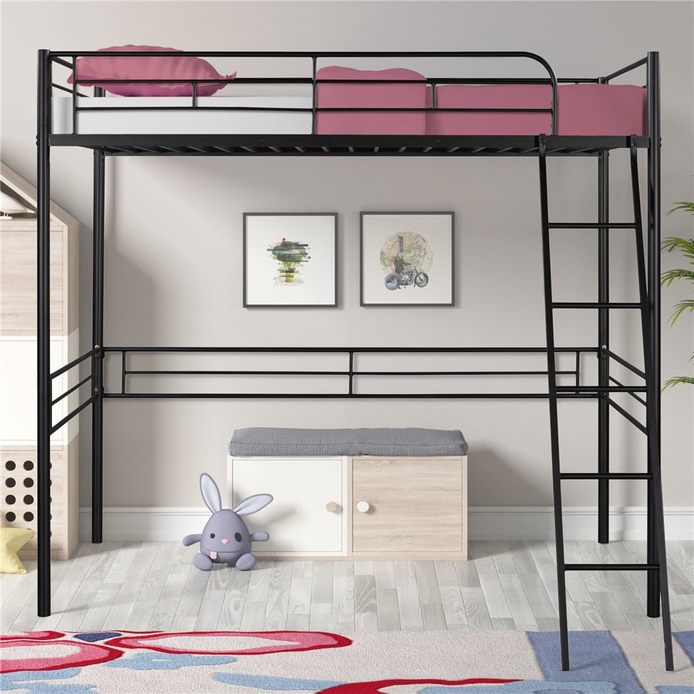 Segmart Twin Metal Bunk Bed, Heavy Duty Loft Bed With Ladder & Guard ... within Everything you need to know about twin heavy duty loft beds for adult use