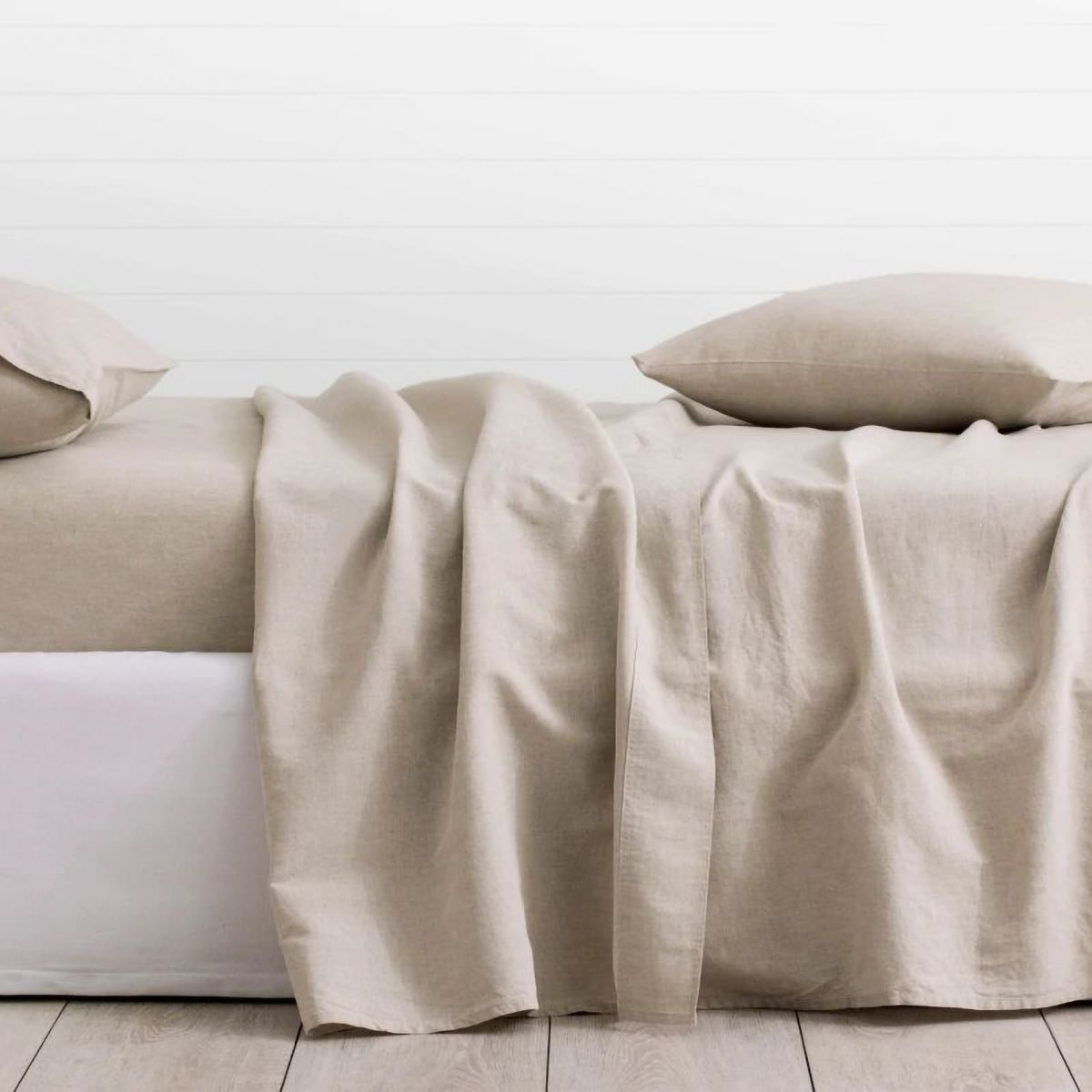 Sheridan Washed Linen Cotton Fitted Sheet Natural | Sheridan Australia intended for Linen Cotton Blend Bed Sheets