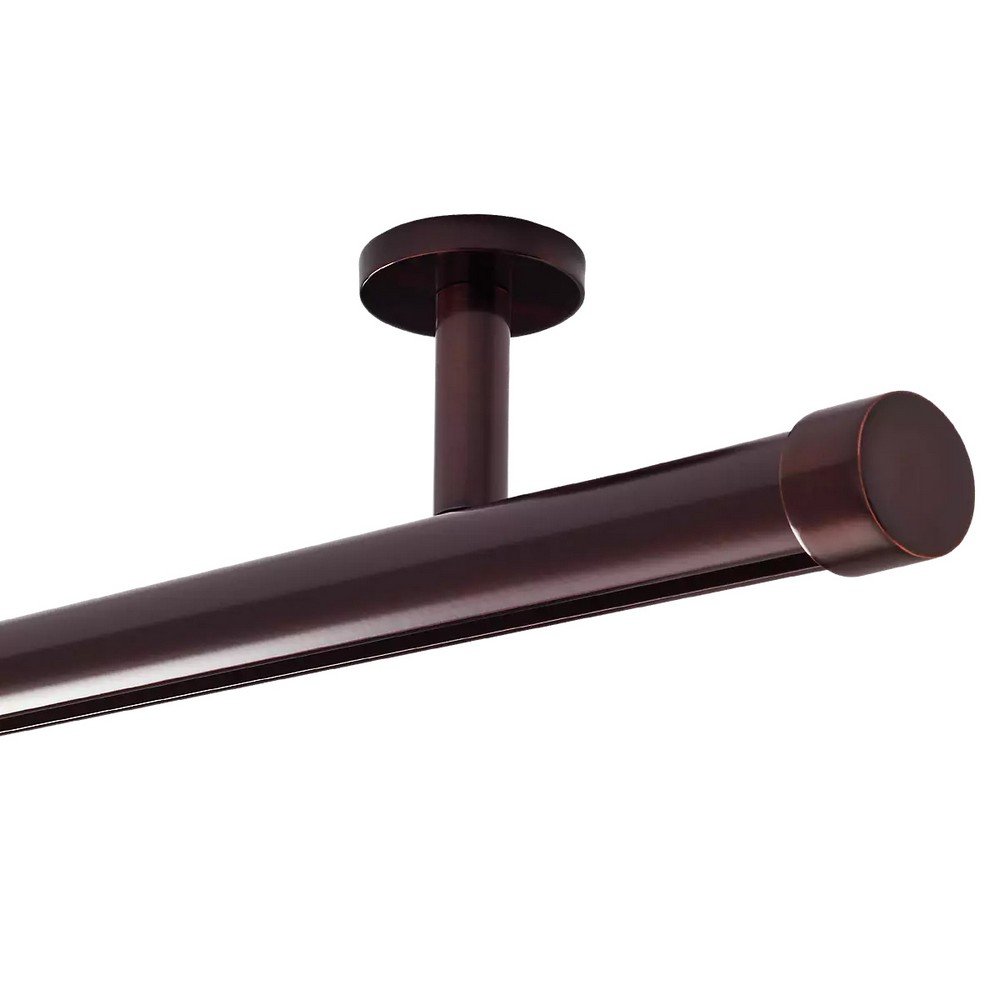 Single Rod Ceiling Mount H-Rail Curtain Track Oil Rubbed Bronze Curtain ... inside Oil Rubbed Bronze Curtain Rods