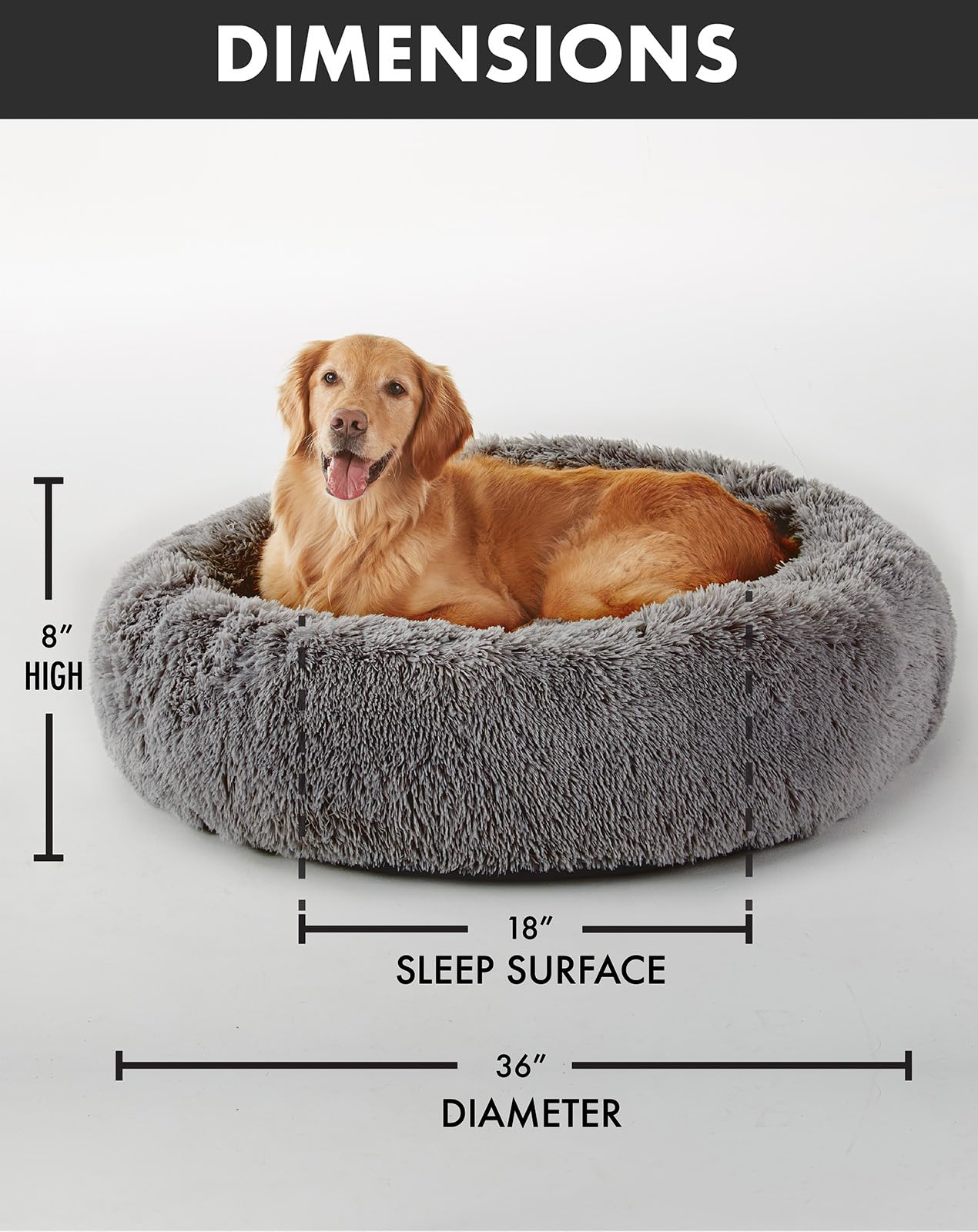 Snapklik.com : Ohgeni Calming Donut Bed For Dogs And Cats, Ultra Soft ... for Understanding Donut Bed Features That Work Best for Large Dogs