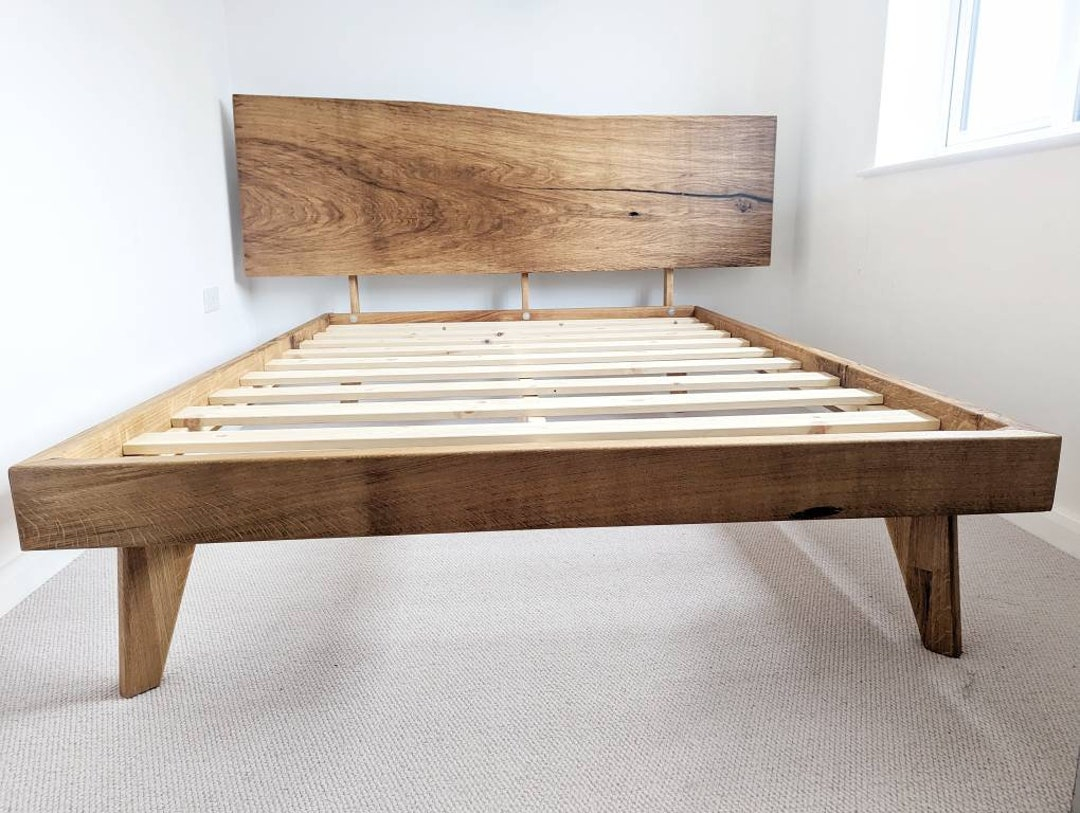 Solid Oak King Size Bed Frame, Country Style,Rustic,Solid Oak,Handmade ... pertaining to Solid bed frame king size vs engineered alternatives what matters most