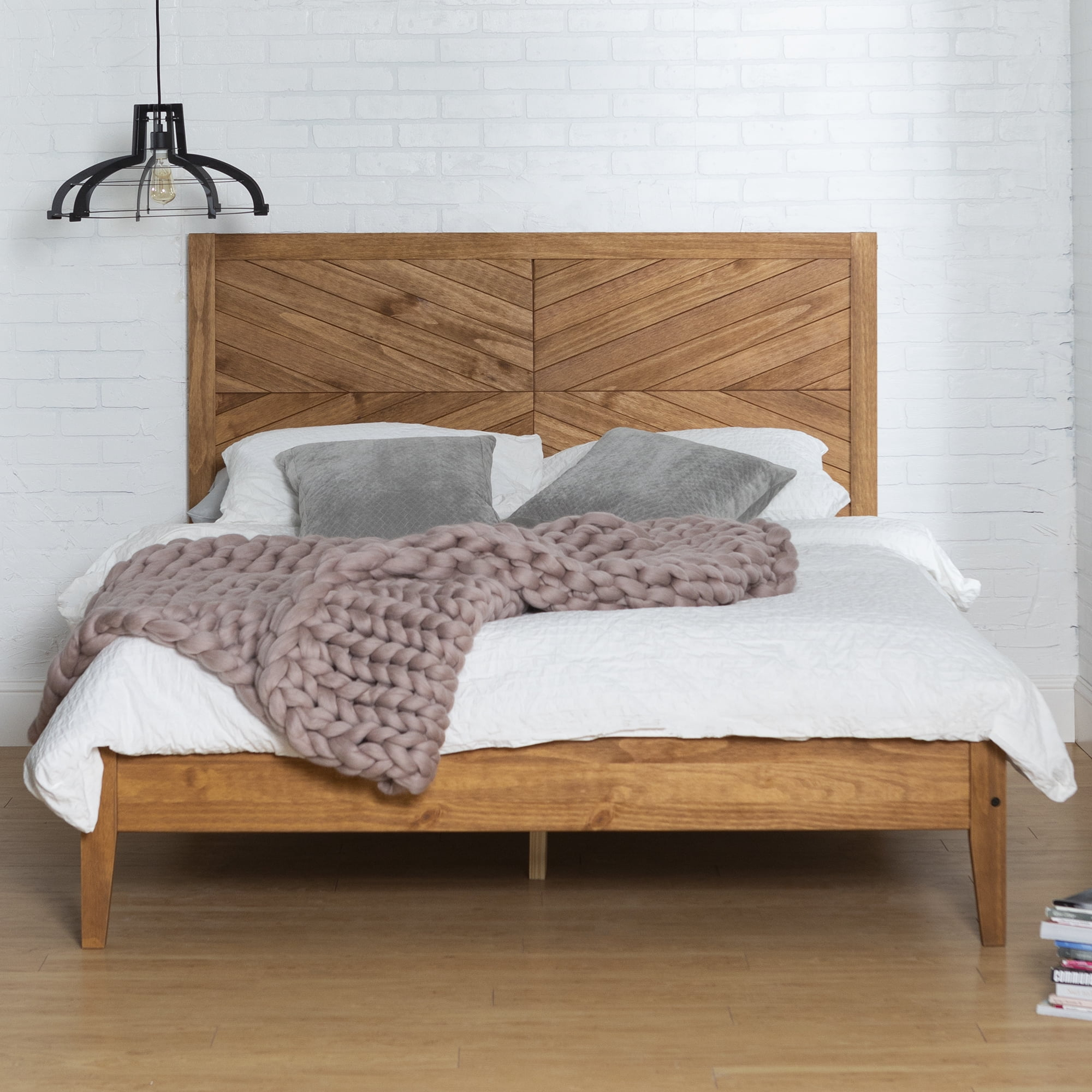 Solid Wood Platform Queen Bed Frame – Hanaposy intended for Understanding the durability benefits of solid wood in queen platform beds