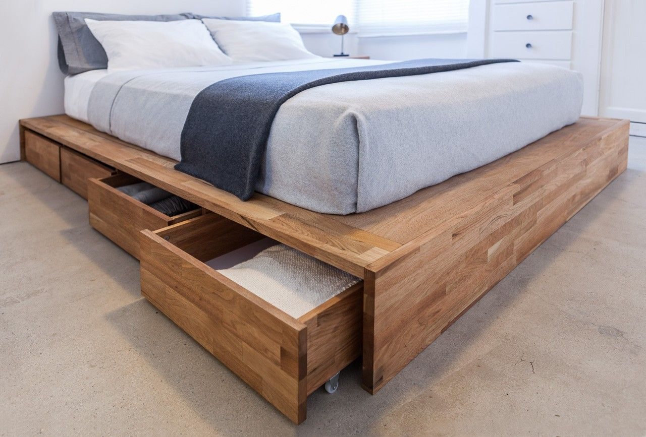 Timber Bed Frame Storage At Gladys Reese Blog with Platform Bed Frame With Storage Solid Wood