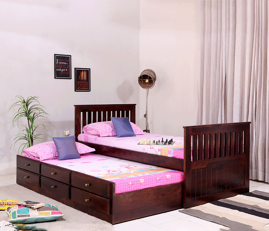 Twin Bed With Pull Out Bed Underneath - Loft Beds For Small Spaces throughout Maximizing bedroom functionality with slide out bed configurations