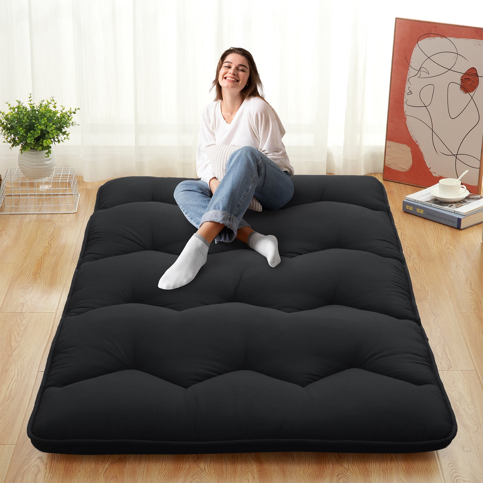 Twin/Full/Queen Size Japanese Floor Mattress Futon Mattress, 3 ... inside How to Choose the Right Full Futon Mattress Size for Your Space