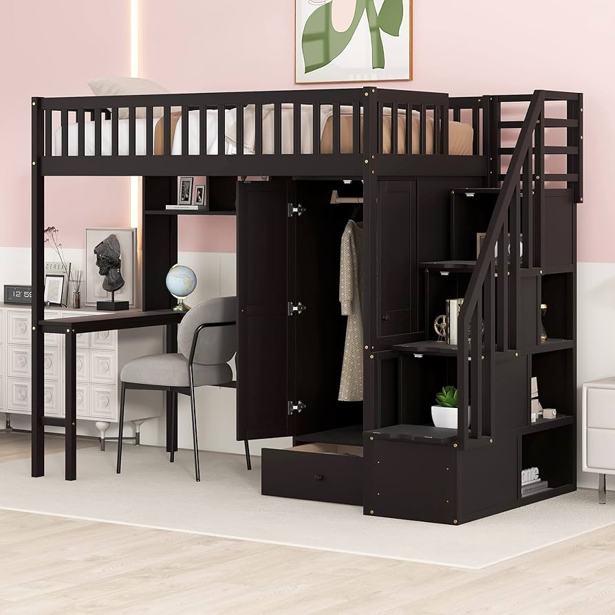 Twin Loft Bed With Storage Steps New Arrivals for Twin Loft Bed With Steps