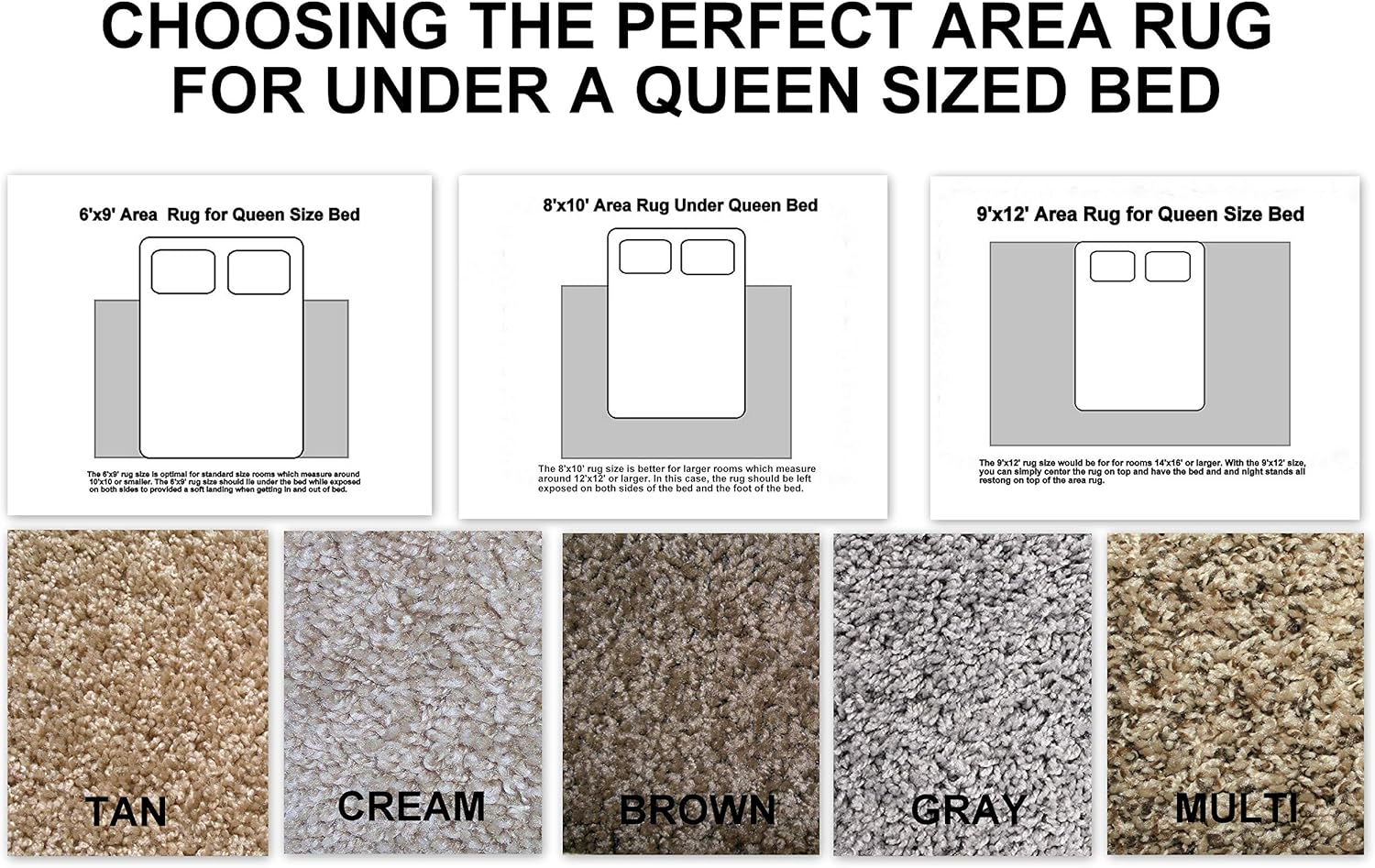 What Size Rug To Use Under A Queen Size Bed At Russell Cowan Blog regarding What Size Area Rug Under Queen Bed