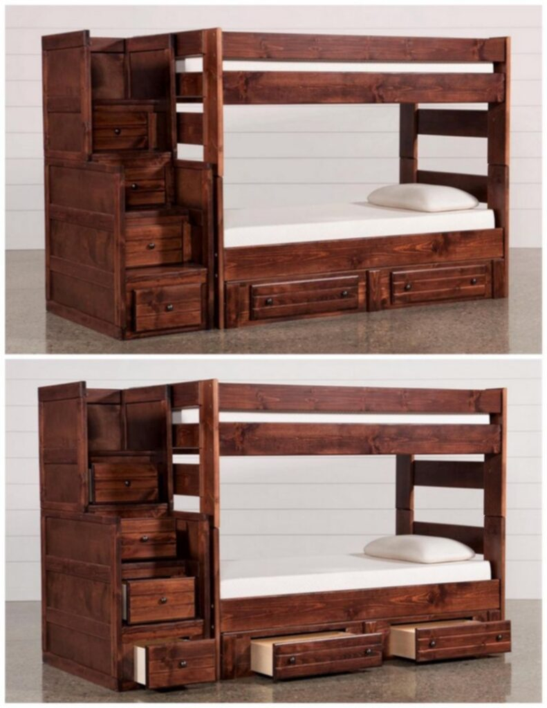 Wooden Bunk Bed With Stairs And Drawers - How To Make – Diy inside Bunk Bed with Stairs Drawers Design Tips for Small Spaces
