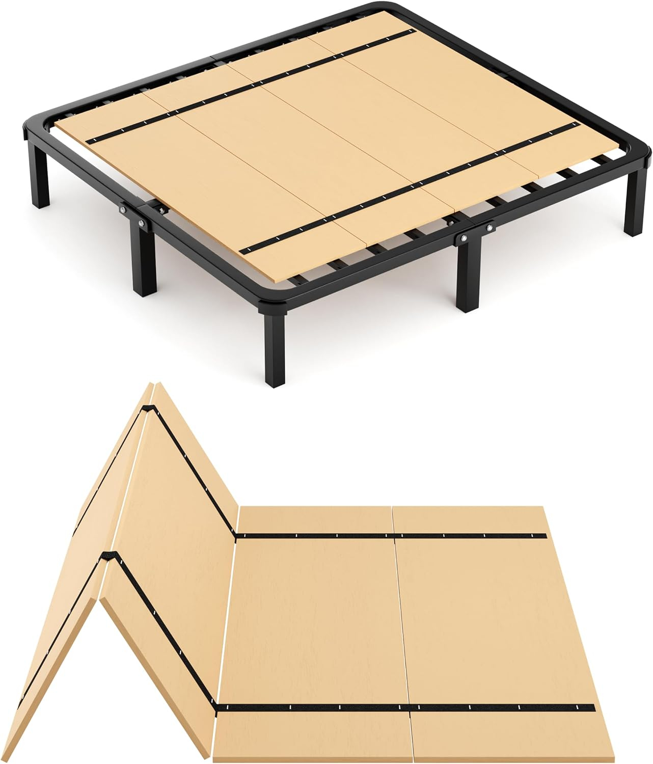 Imperius Foldable Box Spring, Bunkie Board, Bed Support Slats, Bed ... throughout From Sagging to Stability How King Size Bed Supports Transform Your Nights
