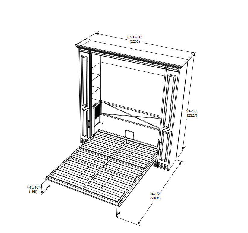 Murphy Bed Dimensions Queen Size At William Justice Blog regarding Size Of Queen Murphy Bed