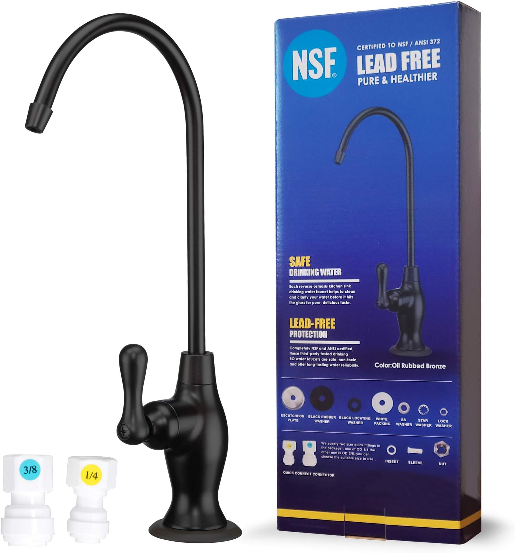Oil Rubbed Bronze Reverse Osmosis Air Gap Faucet Lead-Free 100% Safe By ... throughout Oil Rubbed Bronze Reverse Osmosis Faucet