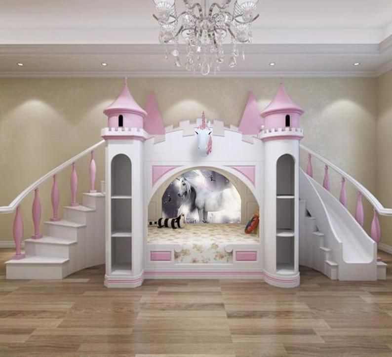 Princess Castle Bed With Slide intended for Princess Bed With A Slide