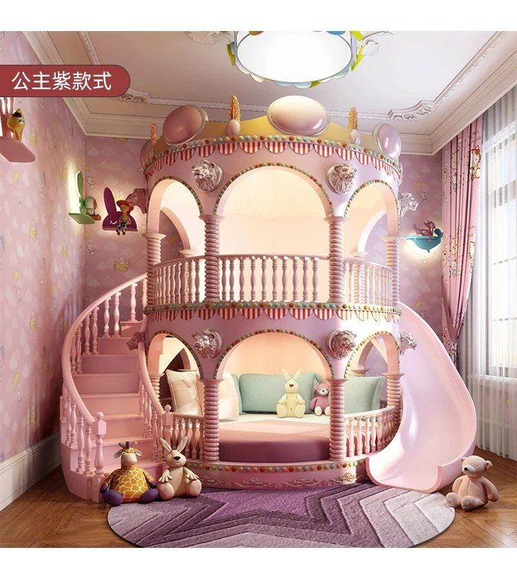 Princess Castle Bed With Slide with Princess Bed With A Slide