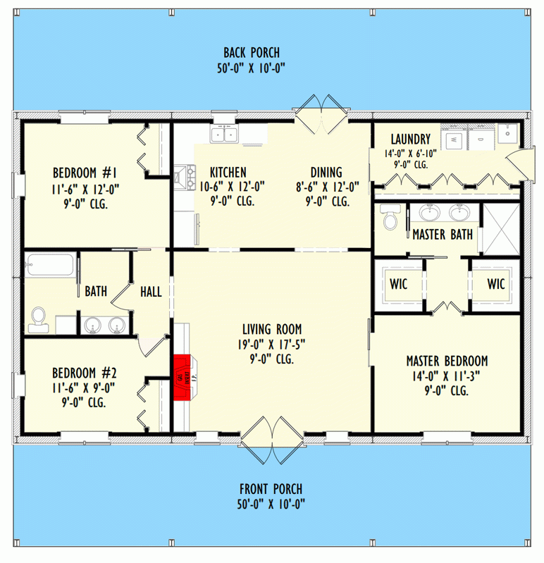 Plan 777069Mtl: 1600 Square Foot House Plan With 1000 Square Feet Of ... throughout Designing a Functional Open Concept Home Within 1600 Square Feet