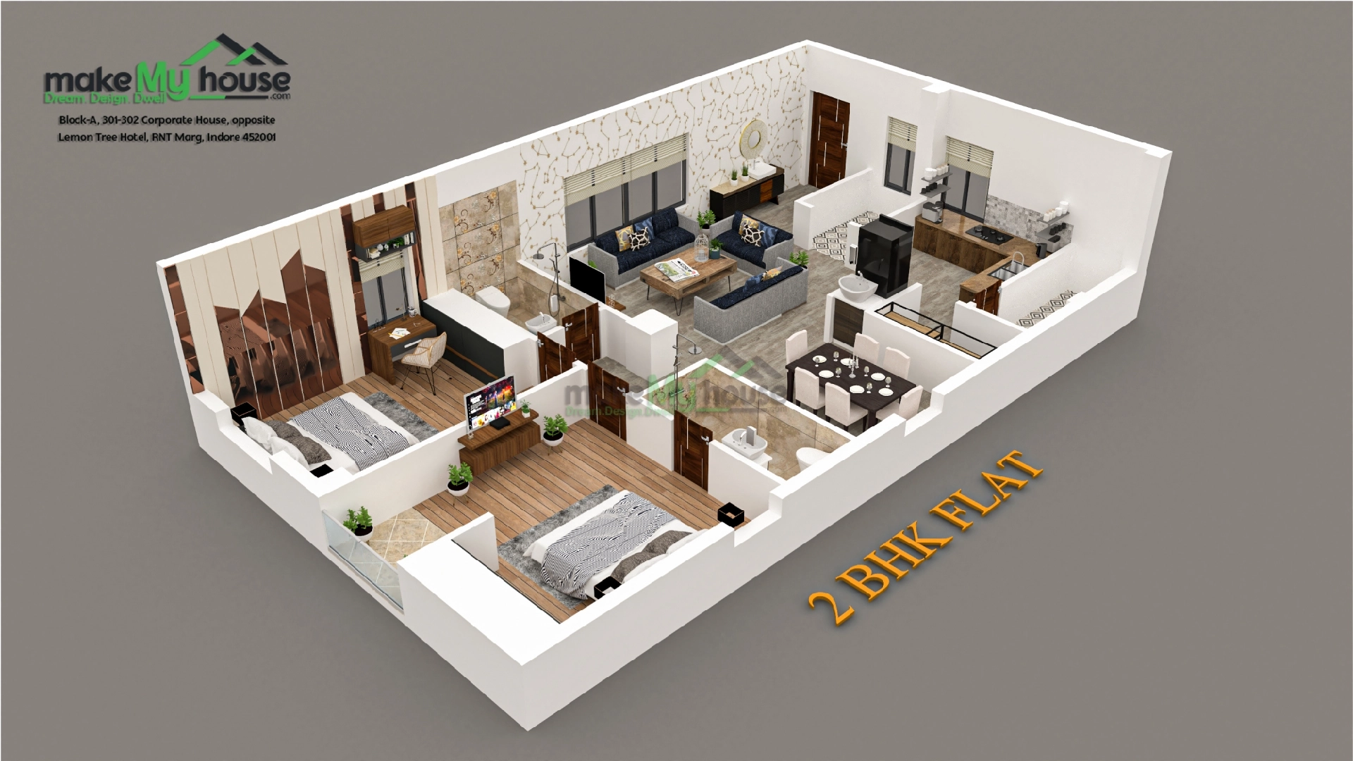 Plan Of 2 Bedroom House 2 Bedroom 750 Sq. Ft. House Plans Blog pertaining to Small House With Two Bedrooms