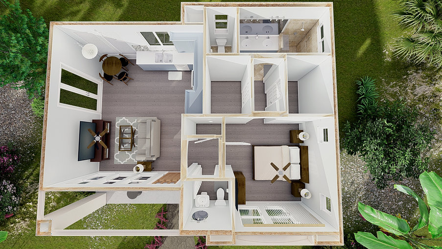 1 Bedroom Adu Floor Plans | Ritz Adu Design Build - San Diego Ca throughout Small 1 Bedroom House Plans