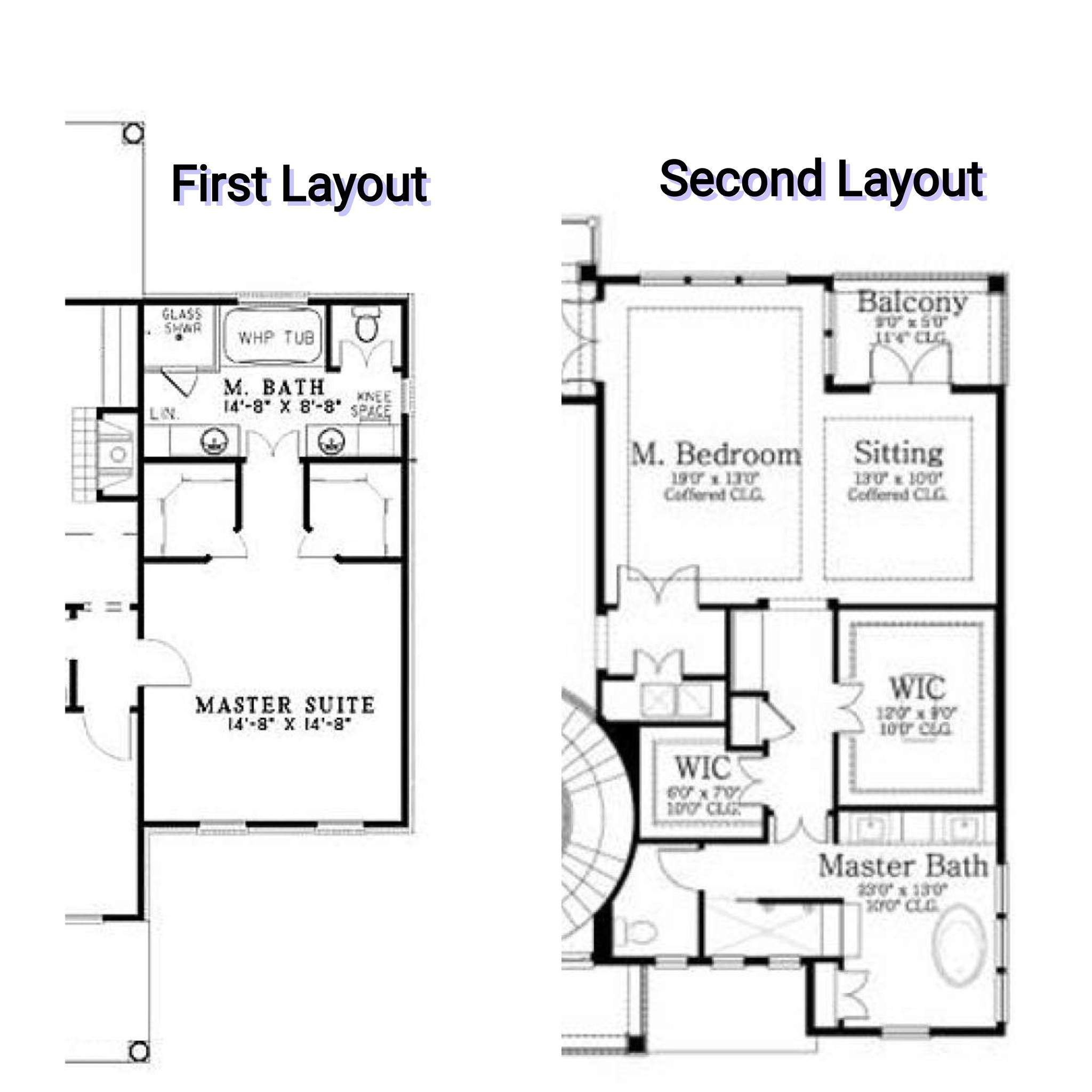 28 Inspiring Master Suite Floor Plan Ideas (With 28 Stunning Photos ... for 2 Bedroom 2 1/2 Bath Floor Plans