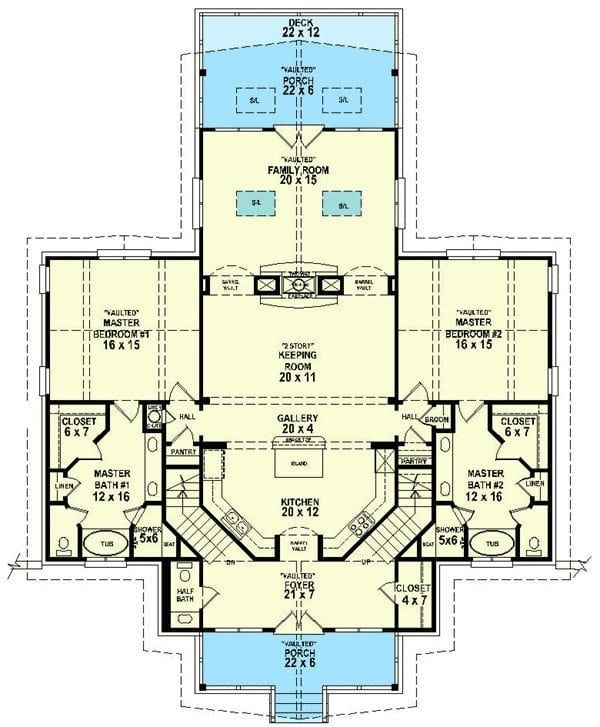 Dual Master Suite House Plans - First Floor Plan | First Floor Master ... with regard to Two Master Bedroom Home Plans